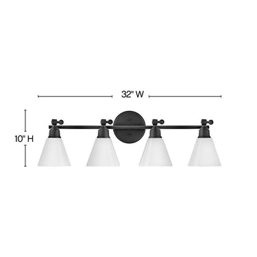 Hinkley Arti Large Adjustable Four Light Vanity Wall Sconce Alternative Image 1