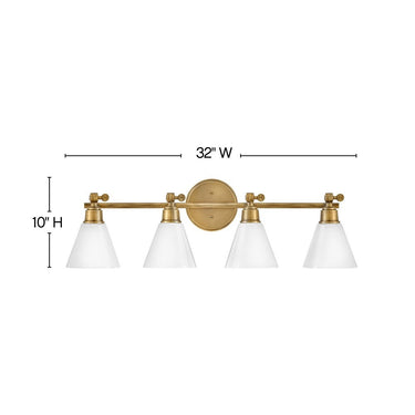 Hinkley Arti Large Adjustable Four Light Vanity Wall Sconce Alternative Image 8