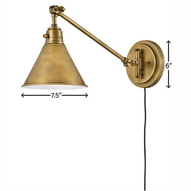 Hinkley Arti Medium Alternative Image 7.75" Swing Arm Single Light Sconce Alternative Image 1