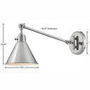 Hinkley Arti Medium Alternative Image 7.75" Swing Arm Single Light Sconce Alternative Image 18
