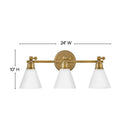 Hinkley Arti Medium Adjustable Three Light Vanity Wall Sconce Alternative Image 7