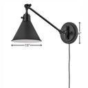 Hinkley Arti Medium Swing Arm Single Light Sconce - Alternative Image 3690BK Alternative Image 1