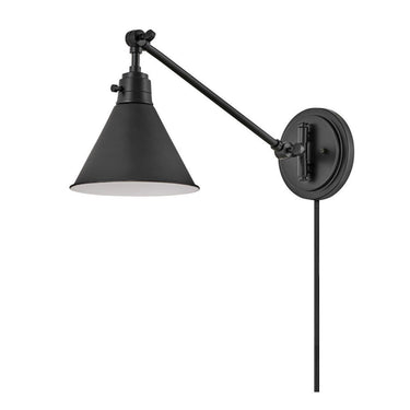 Hinkley Arti Medium Swing Arm Single Light Sconce - Alternative Image 3690BK Alternative Image 3