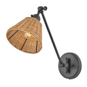 Hinkley Arti Medium Swing Arm Single Light Sconce - Alternative Image 3690BK-NAT Alternative Image 2