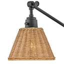 Hinkley Arti Medium Swing Arm Single Light Sconce - Alternative Image 3690BK-NAT Alternative Image 4