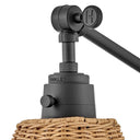 Hinkley Arti Medium Swing Arm Single Light Sconce - Alternative Image 3690BK-NAT Alternative Image 5