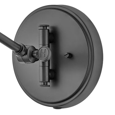Hinkley Arti Medium Swing Arm Single Light Sconce - Alternative Image 3690BK-NAT Alternative Image 6