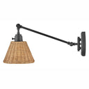 Hinkley Arti Medium Swing Arm Single Light Sconce - Alternative Image 3690BK-NAT Alternative Image 8
