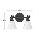 Hinkley Arti Small Adjustable Two Light Vanity Wall Sconce Alternative Image 1