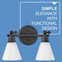 Hinkley Arti Small Adjustable Two Light Vanity Wall Sconce Alternative Image 6