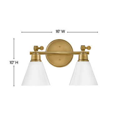 Hinkley Arti Small Adjustable Two Light Vanity Wall Sconce Alternative Image 8