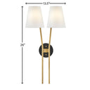 Hinkley Aston Large Two Light Sconce Alternative Image 1