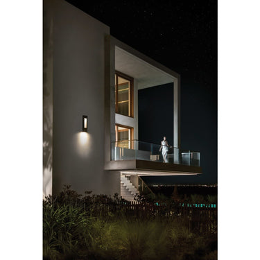 Hinkley Atlantis Outdoor Large Wall Mount Lantern in Satin Black Finish Alternative Image 5