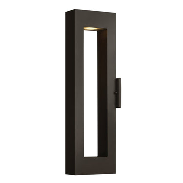 Hinkley Atlantis Outdoor Large Wall Mount Lantern in Satin Black Finish 