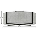 Hinkley Axis Heathered Gray Large Semi-flush Mount Alternative Image 1