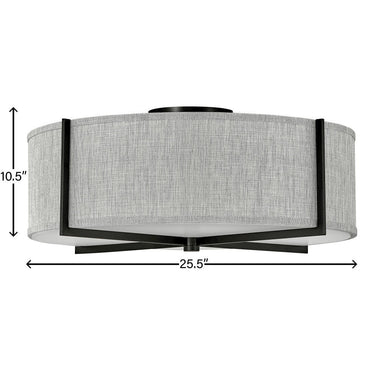 Hinkley Axis Heathered Gray Large Semi-flush Mount Alternative Image 1