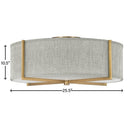 Hinkley Axis Heathered Gray Large Semi-flush Mount Alternative Image 7