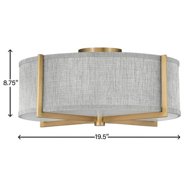 Hinkley Axis Heathered Gray Medium Semi-flush Mount Alternative Image 3