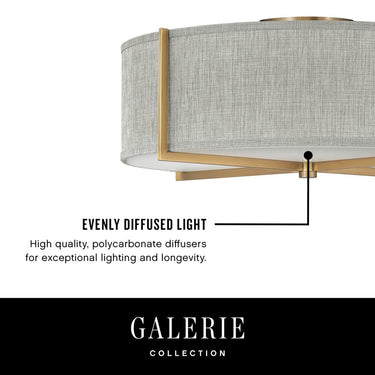 Hinkley Axis Heathered Gray Medium Semi-flush Mount Alternative Image 4
