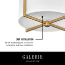 Hinkley Axis Heathered Gray Medium Semi-flush Mount Alternative Image 5