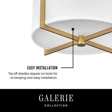 Hinkley Axis Off White Large Semi-flush Mount Alternative Image 8