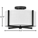 Hinkley Axis Off White Medium Semi-Flush Mount - HL41706 Alternative Image 1