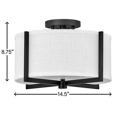 Hinkley Axis Off White Medium Semi-Flush Mount - HL41706 Alternative Image 1