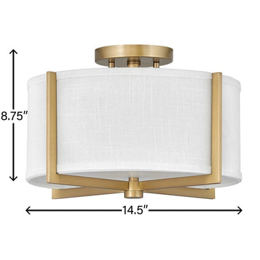Hinkley Axis Off White Medium Semi-Flush Mount - HL41706 Alternative Image 5