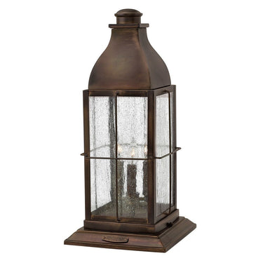 Hinkley Bingham 12V LED Outdoor Large Pier Mount Lantern in Sienna Finish 