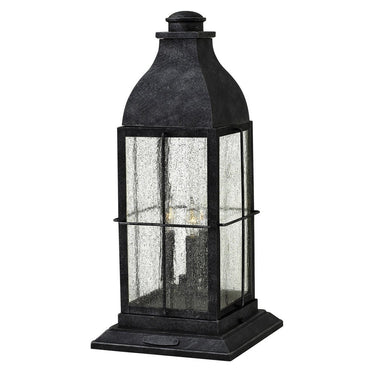 Hinkley Bingham Outdoor Large Pier Mount Lantern in Greystone Finish 