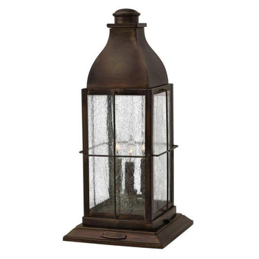 Hinkley Bingham Outdoor Large Pier Mount Lantern in Sienna Finish 