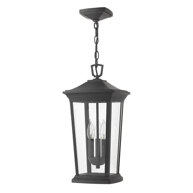 Hinkley Bromley 10" Outdoor Medium Hanging Lantern in Museum Black Finish 