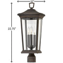 Hinkley Bromley Alternative Image 12V LED Outdoor Large Post Mount Lantern Alternative Image 6