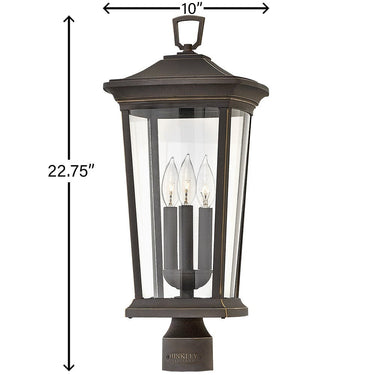 Hinkley Bromley Alternative Image 12V LED Outdoor Large Post Mount Lantern Alternative Image 6