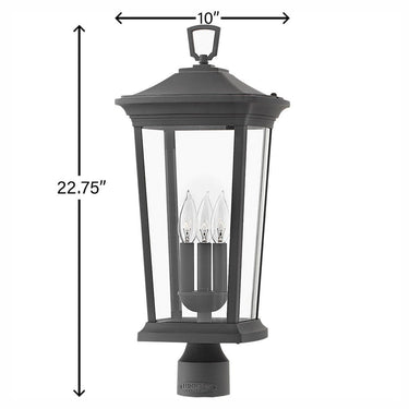 Hinkley Bromley LED Outdoor Large Post Mount Lantern Alternative Image 1