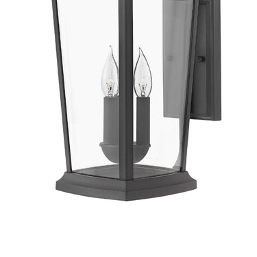 Hinkley Bromley LED Outdoor Large Wall Mount Lantern in Museum Black Finish Alternative Image 1