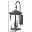 Hinkley Bromley LED Outdoor Large Wall Mount Lantern in Museum Black Finish Alternative Image 3