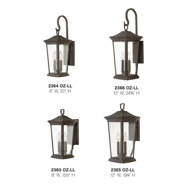 Hinkley Bromley LED Outdoor Large Wall Mount Lantern in Oil Rubbed Bronze Finish Alternative Image 3