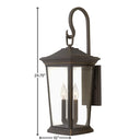 Hinkley Bromley LED Outdoor Large Wall Mount Lantern in Oil Rubbed Bronze Finish Alternative Image 4