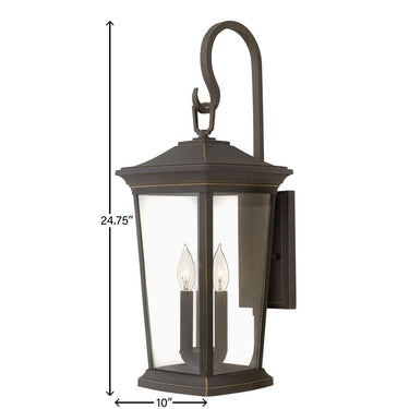 Hinkley Bromley LED Outdoor Large Wall Mount Lantern in Oil Rubbed Bronze Finish Alternative Image 4