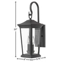 Hinkley Bromley LED Outdoor Medium Wall Mount Lantern in Museum Black Finish Alternative Image 1