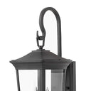 Hinkley Bromley LED Outdoor Medium Wall Mount Lantern in Museum Black Finish Alternative Image 2