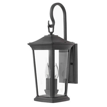 Hinkley Bromley LED Outdoor Medium Wall Mount Lantern in Museum Black Finish 