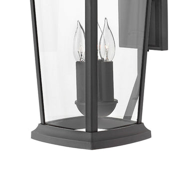 Hinkley Bromley Outdoor Medium Wall Mount Lantern in Museum Black Finish Alternative Image 1