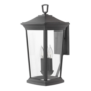 Hinkley Bromley Outdoor Medium Wall Mount Lantern in Museum Black Finish 