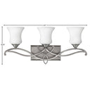 Hinkley Brooke Medium Three Light Vanity Wall Sconce Alternative Image 1
