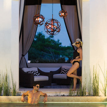 Hinkley Carson Outdoor Medium Orb Chandelier Alternative Image 5