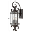 Hinkley Casa Outdoor Large Wall Mount Lantern - Alternative Image 1148OL-CL Alternative Image 1