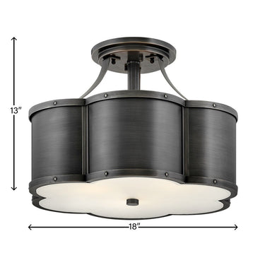 Hinkley Chance Medium Semi-flush Mount - HL4444 Alternative Image 1