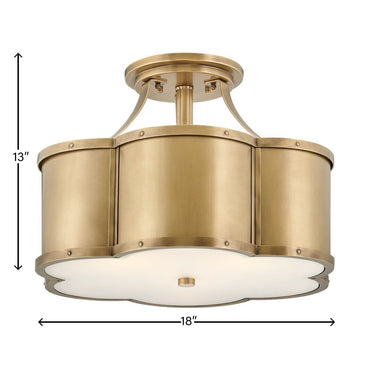 Hinkley Chance Medium Semi-flush Mount - HL4444 Alternative Image 5